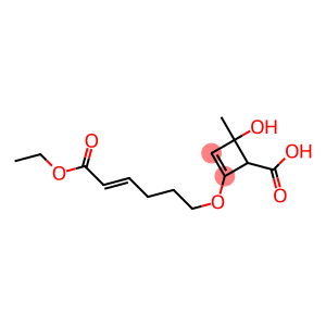 4-Hydroxy-4-methyl-2-[(E)-5-(ethoxycarbonyl)-4-pentenyloxy]-2-cyclobutene-1-carboxylic acid