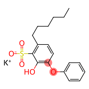 2-Hydroxy-4-hexyl[oxybisbenzene]-3-sulfonic acid potassium salt