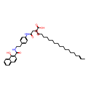 2-[[4-[2-[(1-Hydroxy-2-naphtyl)carbonylamino]ethyl]phenyl]aminocarbonylmethyl]-18-icosenoic acid