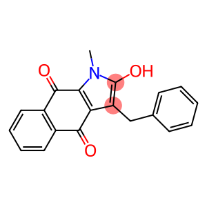 2-Hydroxy-3-benzyl-1-methyl-1H-benz[f]indole-4,9-dione