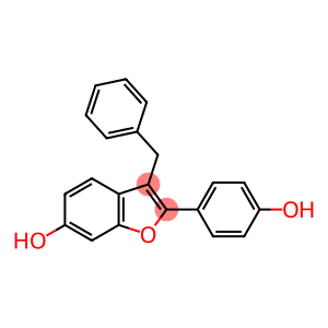 2-(4-Hydroxyphenyl)-3-benzylbenzofuran-6-ol