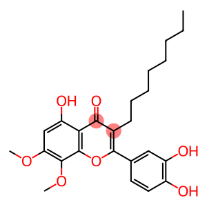 5-Hydroxy-2-(3,4-dihydroxyphenyl)-7,8-dimethoxy-3-octyl-4H-1-benzopyran-4-one