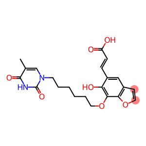 6-Hydroxy-7-[6-[(1,2,3,4-tetrahydro-5-methyl-2,4-dioxopyrimidin)-1-yl]hexyloxy]benzofuran-5-acrylic acid