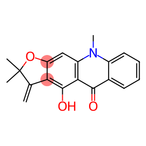 4-Hydroxy-3-methylene-2,2,10-trimethyl-2,3-dihydrofuro[3,2-b]acridin-5(10H)-one