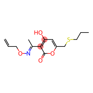 4-Hydroxy-6-propylthiomethyl-3-(1-(2-propenyl)oxyiminoethyl)-2H-pyran-2-one