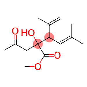 2-Hydroxy-5-methyl-3-(1-methylethenyl)-2-(2-oxopropyl)-4-hexenoic acid methyl ester