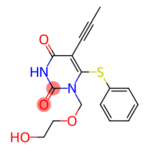 1-(2-Hydroxyethoxymethyl)-6-phenylthio-5-(1-propynyl)uracil