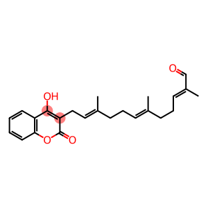 4-Hydroxy-3-[(2E,6E,10E)-12-oxo-3,7,11-trimethyl-2,6,10-dodecatrien-1-yl]-2H-1-benzopyran-2-one