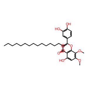 5-Hydroxy-2-(3,4-dihydroxyphenyl)-7,8-dimethoxy-3-tetradecyl-4H-1-benzopyran-4-one