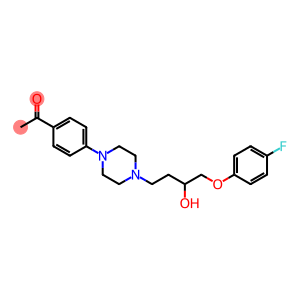 4'-[4-[3-Hydroxy-4-(4-fluorophenoxy)butyl]-1-piperazinyl]acetophenone