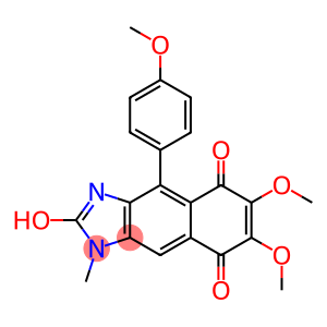 2-Hydroxy-4-(4-methoxyphenyl)-6,7-dimethoxy-1-methyl-1H-naphth[2,3-d]imidazole-5,8-dione