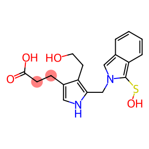 3-[4-(2-Hydroxyethyl)-5-[[1-(hydroxythio)-2H-isoindol-2-yl]methyl]-1H-pyrrol-3-yl]propionic acid