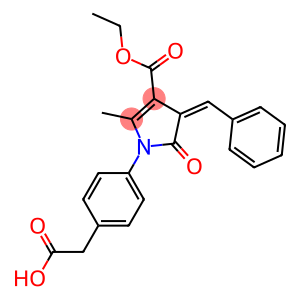 1-[4-(Hydroxycarbonylmethyl)phenyl]-2-methyl-5-oxo-4-[benzylidene]-4,5-dihydro-1H-pyrrole-3-carboxylic acid ethyl ester