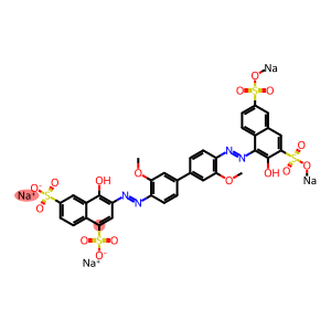 4-Hydroxy-3-[[4'-[[2-hydroxy-3,6-bis(sodiosulfo)-1-naphthalenyl]azo]-3,3'-dimethoxy-1,1'-biphenyl-4-yl]azo]naphthalene-1,6-disulfonic acid disodium salt