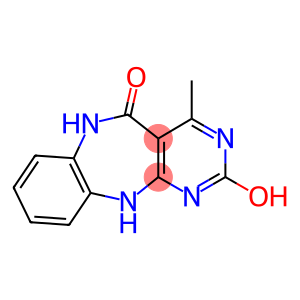 2-Hydroxy-6,11-dihydro-4-methyl-5H-pyrimido[4,5-b][1,5]benzodiazepin-5-one