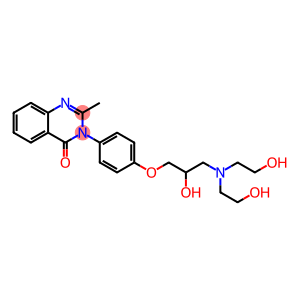 3-[4-[2-Hydroxy-3-[bis(2-hydroxyethyl)amino]propoxy]phenyl]-2-methylquinazolin-4(3H)-one