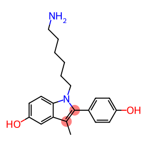 2-(4-Hydroxyphenyl)-3-methyl-1-(6-aminohexyl)-1H-indol-5-ol