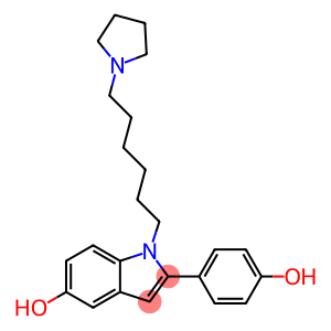 2-(4-Hydroxyphenyl)-1-[6-(1-pyrrolidinyl)hexyl]-1H-indol-5-ol