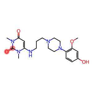 6-[[3-[4-(4-Hydroxy-2-methoxyphenyl)-1-piperazinyl]propyl]amino]-1,3-dimethyluracil