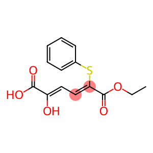 5-Hydroxy-2-phenylthio-2,4-hexadienedioic acid 1-ethyl ester