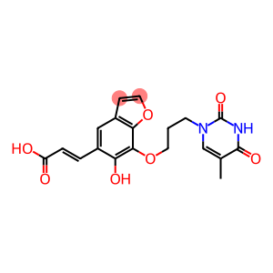 6-Hydroxy-7-[3-[(1,2,3,4-tetrahydro-5-methyl-2,4-dioxopyrimidin)-1-yl]propyloxy]benzofuran-5-acrylic acid