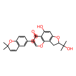 5-Hydroxy-8-(2-hydroxypropan-2-yl)-3-(2,2-dimethyl-2H-1-benzopyran-6-yl)-8,9-dihydro-4H-furo[2,3-h]-1-benzopyran-4-one