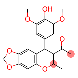 1-[8-(4-Hydroxy-3,5-dimethoxyphenyl)-6-methyl-8H-1,3-dioxolo[4,5-g][1]benzopyran-7-yl]ethanone