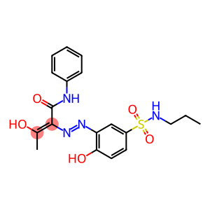 3-Hydroxy-2-[2-hydroxy-5-(propylsulfamoyl)phenylazo]-N-phenyl-2-butenamide