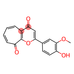 2-(4-Hydroxy-3-methoxyphenyl)-4,9-dihydrocyclohepta[b]pyran-4,9-dione