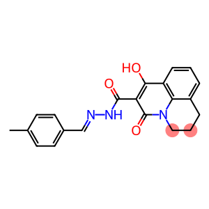 7-hydroxy-N'-[(E)-(4-methylphenyl)methylidene]-5-oxo-2,3-dihydro-1H,5H-pyrido[3,2,1-ij]quinoline-6-carbohydrazide