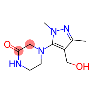 4-[4-(hydroxymethyl)-1,3-dimethyl-1H-pyrazol-5-yl]piperazin-2-one