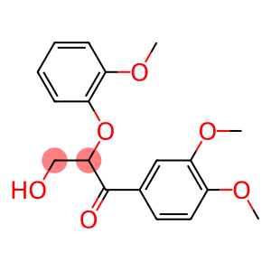 3-HYDROXY-3',4'-DIMETHOXY-2-(O-METHOXYPHENOXY)PROPIOPHENONE