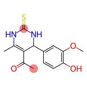 1-[4-(4-hydroxy-3-methoxyphenyl)-6-methyl-2-thioxo-1,2,3,4-tetrahydro-5-pyrimidinyl]ethanone