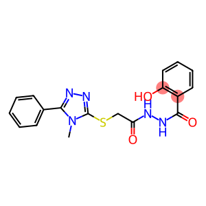 2-hydroxy-N'-{[(4-methyl-5-phenyl-4H-1,2,4-triazol-3-yl)sulfanyl]acetyl}benzohydrazide