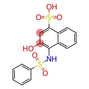 3-hydroxy-4-[(phenylsulfonyl)amino]-1-naphthalenesulfonic acid
