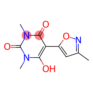 6-hydroxy-1,3-dimethyl-5-(3-methyl-5-isoxazolyl)-2,4(1H,3H)-pyrimidinedione