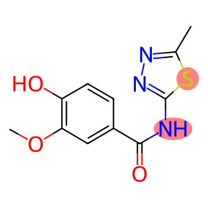 4-HYDROXY-3-METHOXY-N-(5-METHYL-1,3,4-THIADIAZOL-2-YL)BENZAMIDE