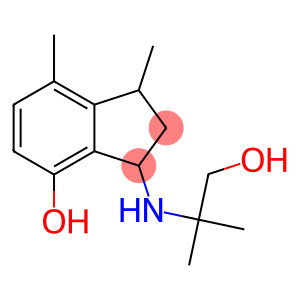 3-[(1-hydroxy-2-methylpropan-2-yl)amino]-1,7-dimethyl-2,3-dihydro-1H-inden-4-ol