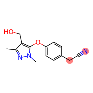 2-(4-{[4-(hydroxymethyl)-1,3-dimethyl-1H-pyrazol-5-yl]oxy}phenyl)acetonitrile