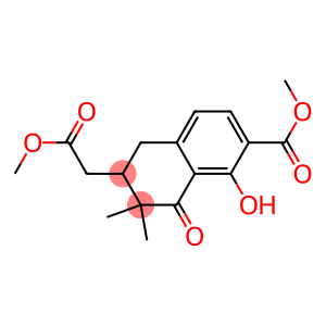 8-Hydroxy-7-(methoxycarbonyl)-2,2-dimethyl-1-oxo-1,2,3,4-tetrahydro-3-naphthaleneacetic acid methyl ester