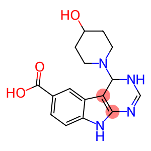 4-(4-hydroxypiperidin-1-yl)-4,9-dihydro-3H-pyrimido[4,5-b]indole-6-carboxylic acid