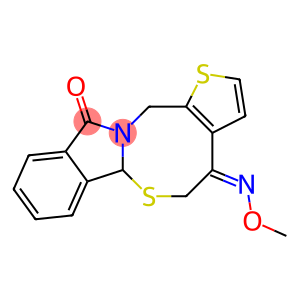 5H-thieno[2',3':5,6][1,3]thiazocino[2,3-a]isoindole-4,11(6aH,13H)-dione 4-(O-methyloxime)