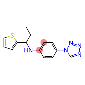 4-(1H-1,2,3,4-tetrazol-1-yl)-N-[1-(thiophen-2-yl)propyl]aniline