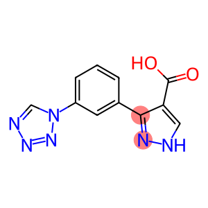 3-[3-(1H-1,2,3,4-tetrazol-1-yl)phenyl]-1H-pyrazole-4-carboxylic acid