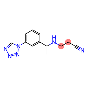 3-({1-[3-(1H-1,2,3,4-tetrazol-1-yl)phenyl]ethyl}amino)propanenitrile