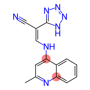 2-(2H-2,3,4,5-TETRAAZOLYL)-3-((2-METHYL(4-QUINOLYL))AMINO)PROP-2-ENENITRILE