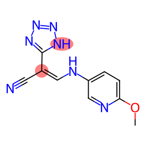 2-(2H-2,3,4,5-TETRAAZOLYL)-3-((6-METHOXY(3-PYRIDYL))AMINO)PROP-2-ENENITRILE