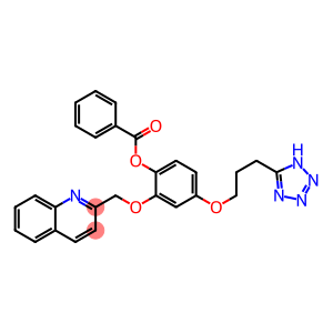 2-[5-[3-(1H-Tetrazol-5-yl)propoxy]-2-benzoyloxyphenoxymethyl]quinoline