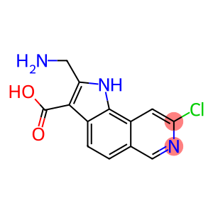 1H-Pyrrolo[2,3-f]isoquinoline-3-carboxylic  acid,  2-(aminomethyl)-8-chloro-