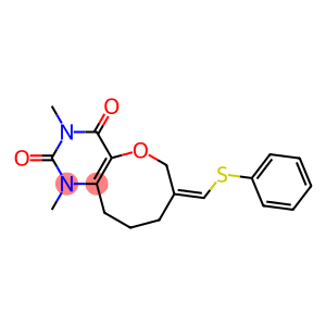 1H-Oxocino[3,2-d]pyrimidine-2,4(3H,6H)-dione,  7,8,9,10-tetrahydro-1,3-dimethyl-7-[(phenylthio)methylene]-,  (7Z)-